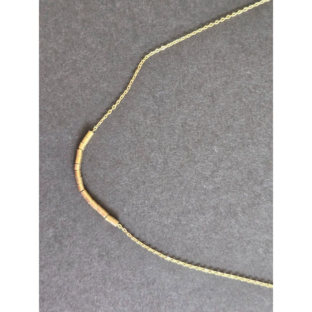 14K Yellow Gold Filled Necklace with Tubes 23" - Picture 5 of 9